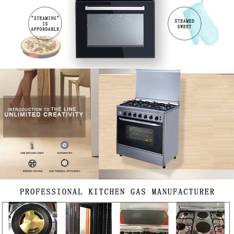 Factory direct sales multi-function  Four end furnace and five end furnace  Integrated oven Desktop stove / oven all-in-one mach