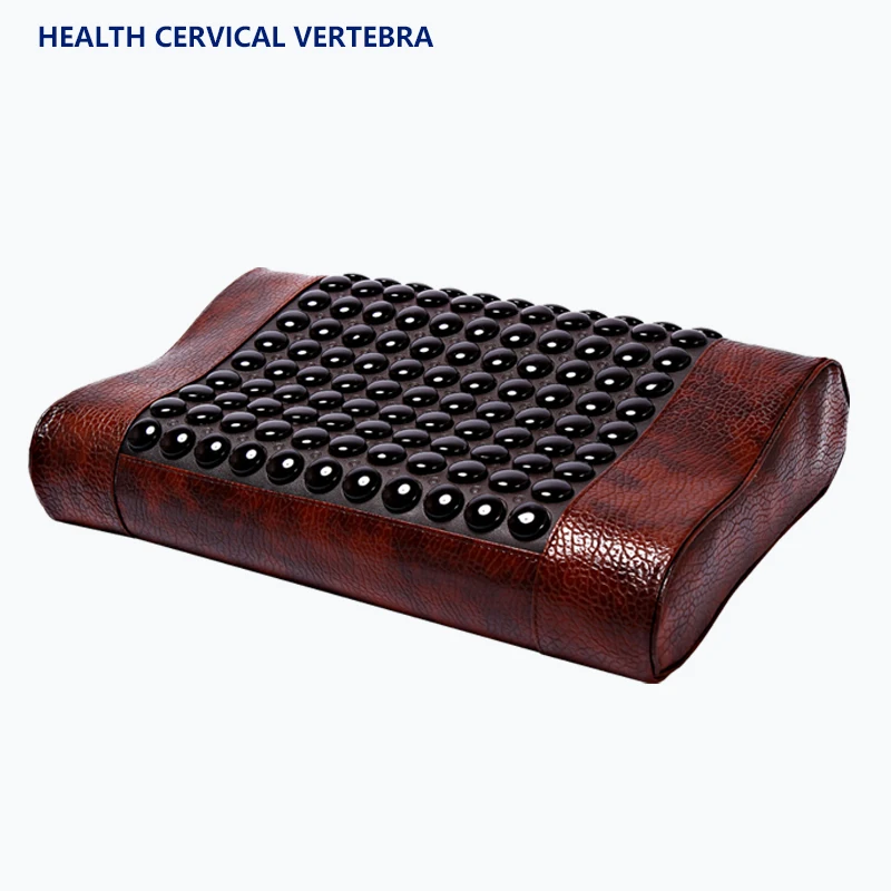 Jade cervical spine pillow heated Tomaline germanite far infrared health massage sleep treatment cervical spine pillow