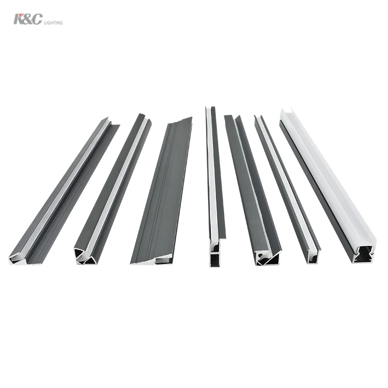 High Quality Alu Extrusion Housing Channel Recessed Surface Corner Mounted Aluminium Profile Led Cabinet Lamp