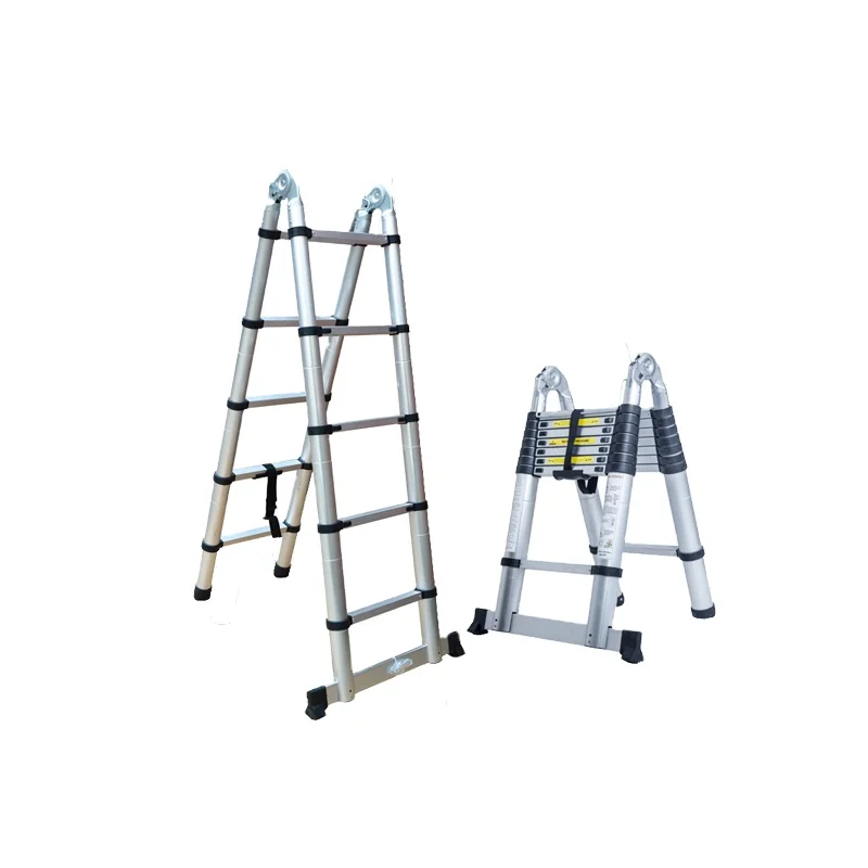 Compact aluminium joint telescopic ladder 3.2 meters 3.8 meter 4.4 meter with EN131 CE certificate
