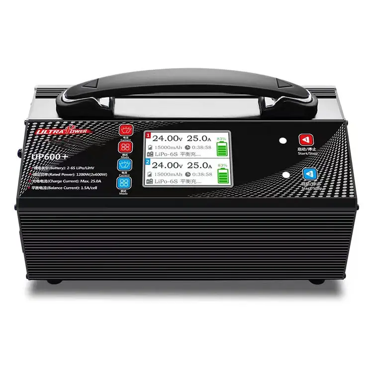 Ultra Power Drone AC Charger UP600+ 20A 25A LiPo LiHV Carregadores Bateria For Charging of Tattu 22.2v 6s1p 16000
