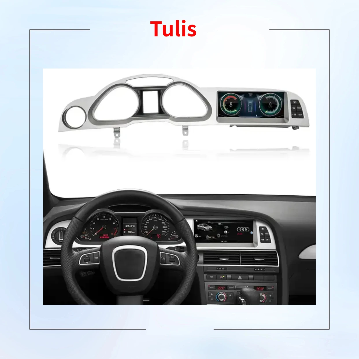 Tulis Android 13 Car DVD Player For Audi A6L 2005-2011 Stereo Navigation Carplay Android 8.8 Inch Screen Built In Carplay