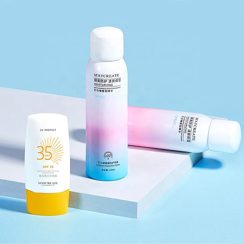 Фирменная торговая марка SPF35 +, изолирующий водонепроницаемый долговечный солнцезащитный отбеливающий крем для лица, Осветляющий солнцезащитный крем, лосьон