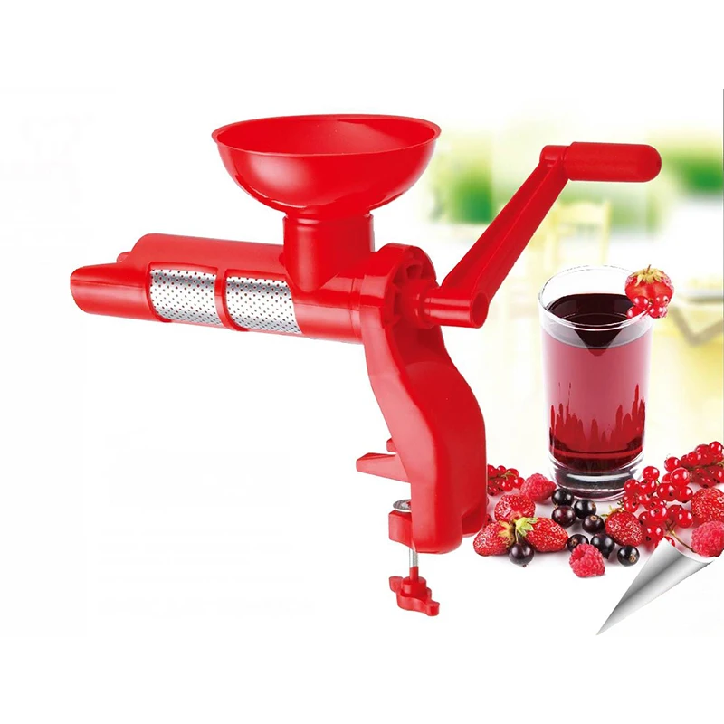 Professional factory cheap mini squeezer plastic manual tomato grinder