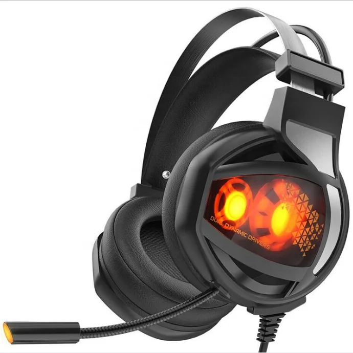 Игровая гарнитура V9 USB 7,1 с объемным звуком, игровые наушники с микрофоном, проводные наушники со светодиодной подсветкой