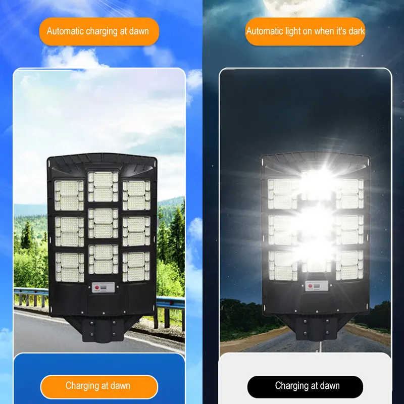 Outdoor Ip65 Waterproof Motion Sensor Security Wall Lamp Integrated Led Solar Street Light For Garden Parking Lot Garage Road