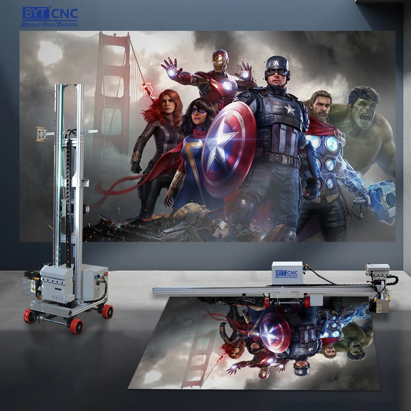 light weight uv wall printer for printing 3000mm height  3d wall printer wall mural painting machine