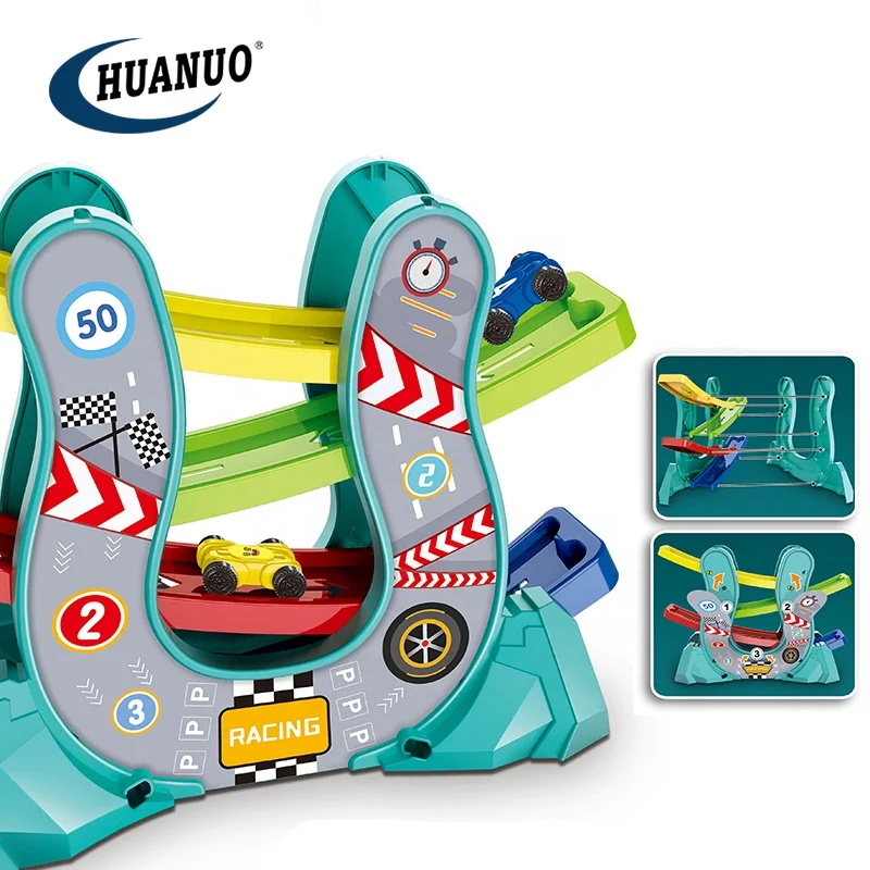 Популярные 3-х слойные мини гоночный автомобиль игрушки трек гоночного автомобиля пандусы для детей ясельного возраста