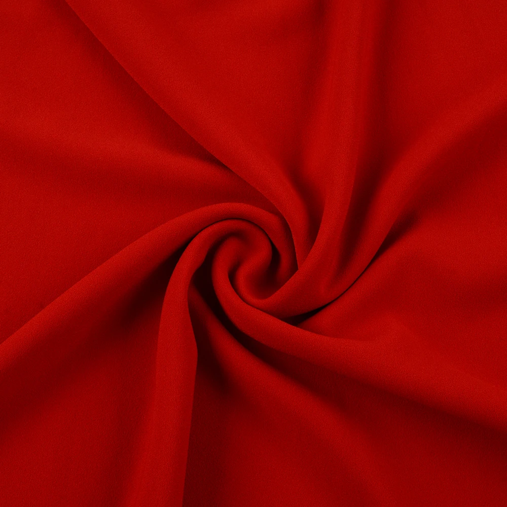 High quality low moq multi colors choose solid woven crepe 100 polyester fabric