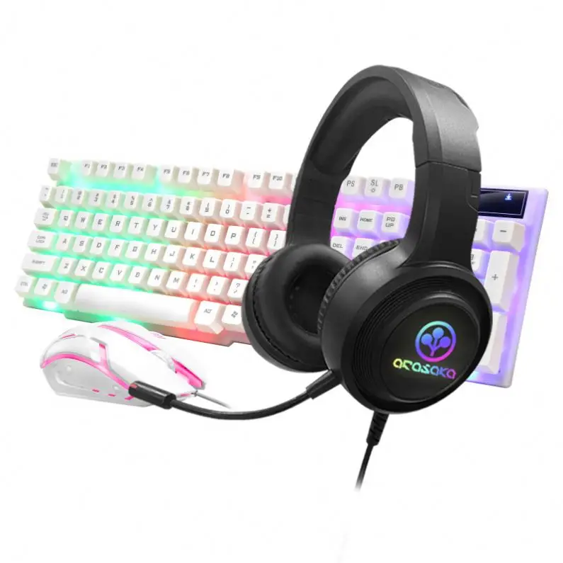 Mini gaming keyboard mechanical RGB one hand keyboard and mouse combo for mobile phone