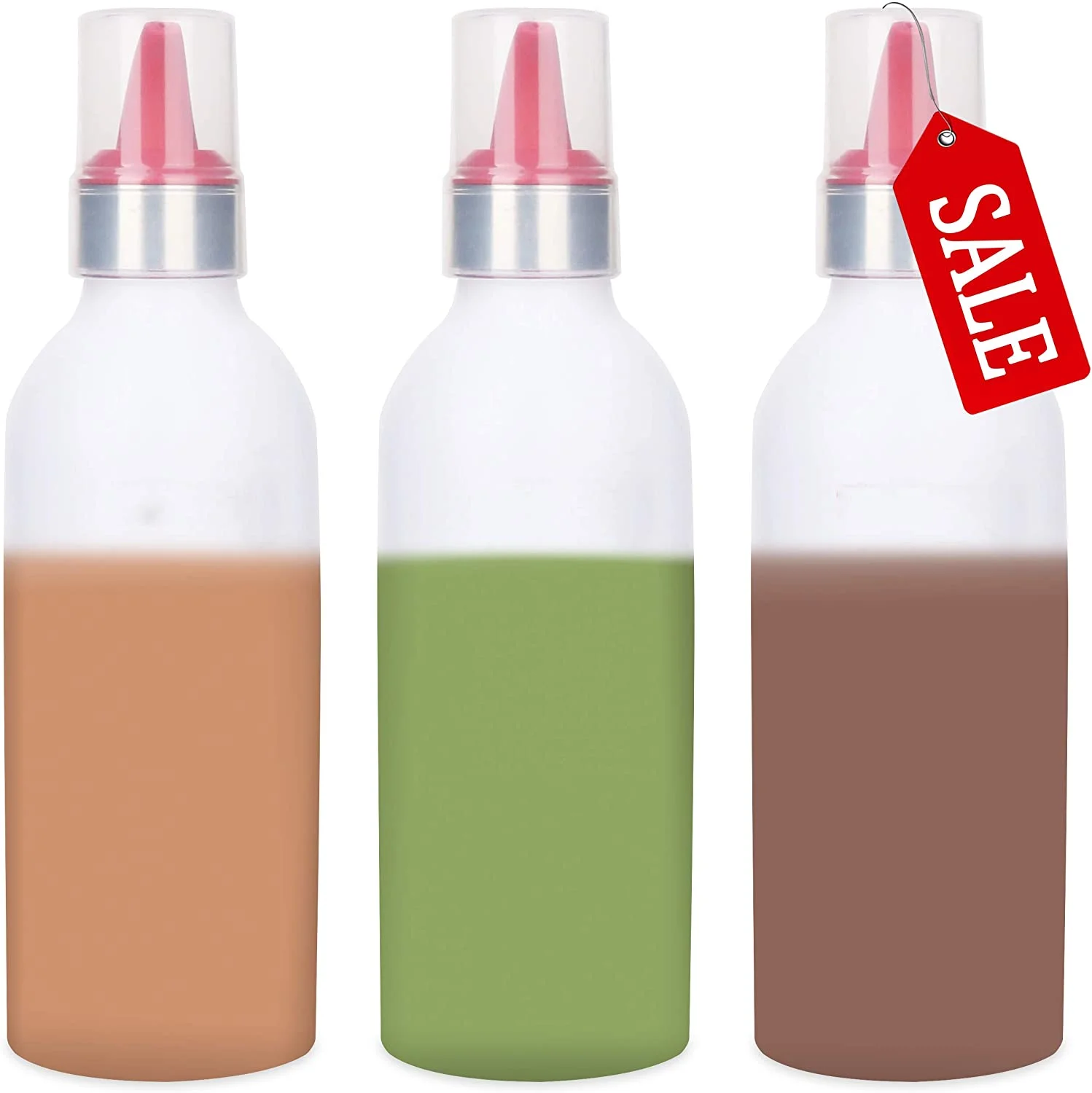 Condiment Squeeze Bottle Sauce Squeeze Squirt Bottle for Kitchen Plastic Syrup Container Food Dispenser for Oil Ketchup