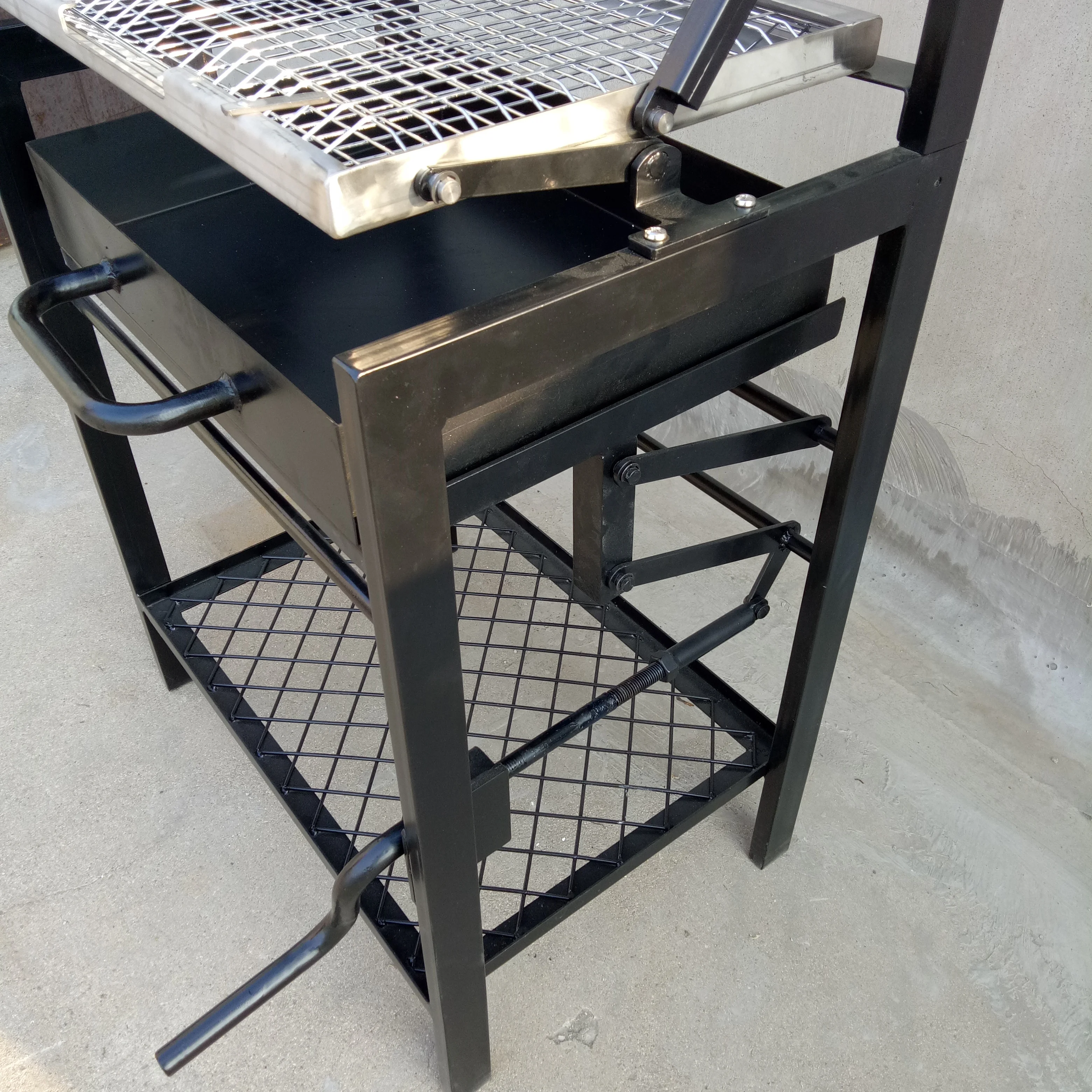 BBQ Basket Grilling Net Flip Grill Charcoal Grills Iron 90X60X180CM Powder Coating Not Coated,powder Coated