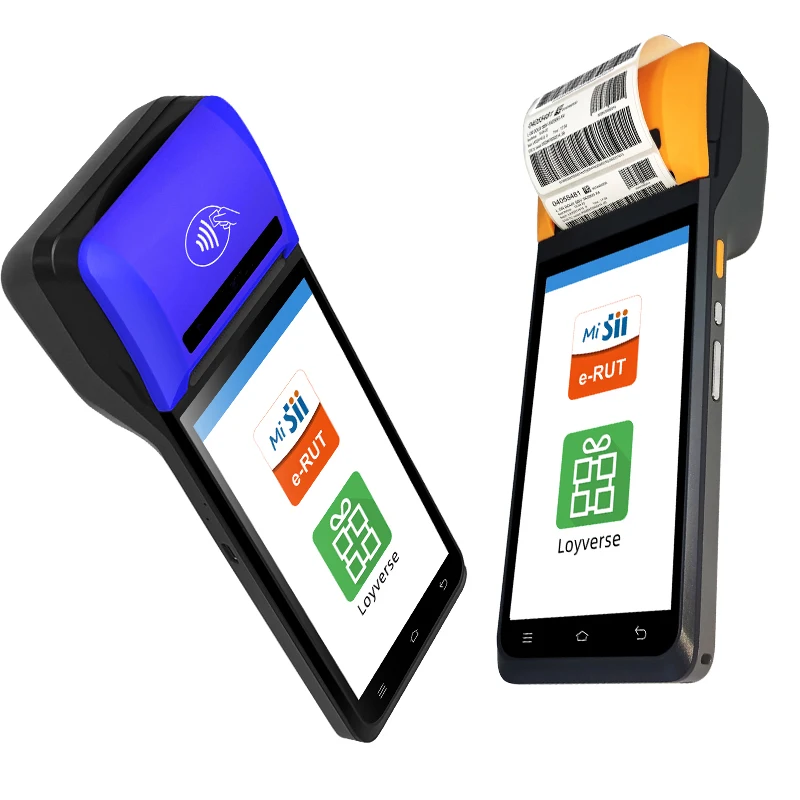 Дешевые Android 12 Pos терминал NFC GMS WIFI OEM Пользовательский логотип портативный POS все в одном 58 мм Принтер