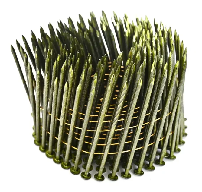 Ex-factory price Cu-al electrogalvanized length 25-100mm coil roofing nails