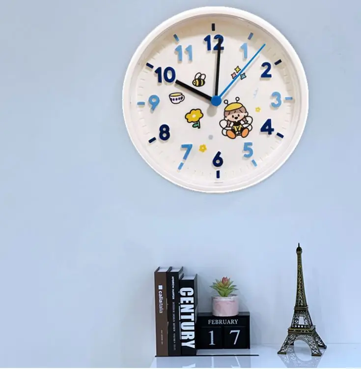 
Home Decoration Simple Round Design Pulp Molded Paper Wall Clocks DIY Clocks 