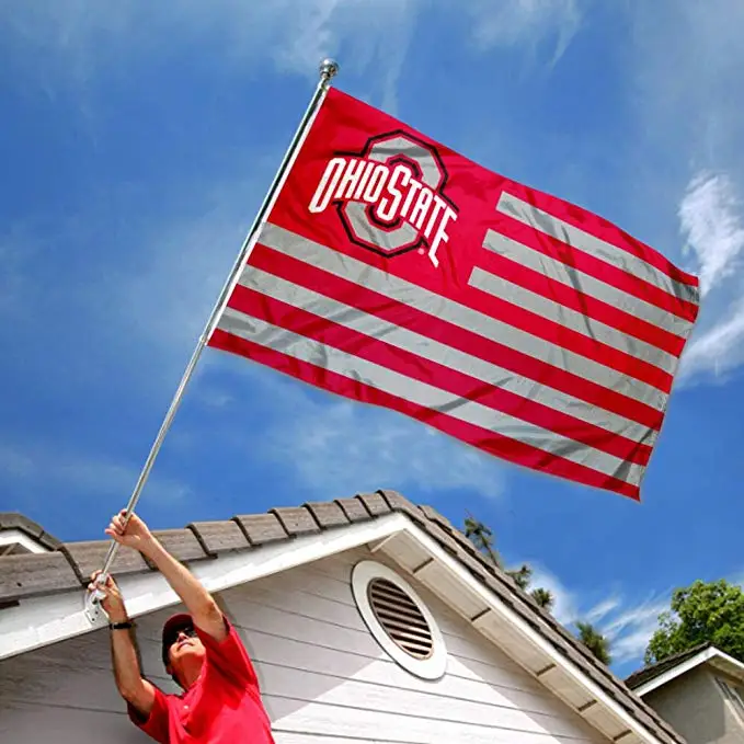 Custom Ohio State Buckeyes Stars and Stripes Nation Flag