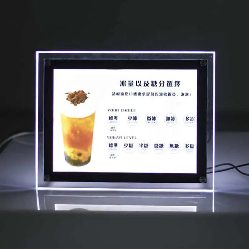 wholesale Illuminated Light Box Acrylic Crystal Light Box Slim Poster Lightbox