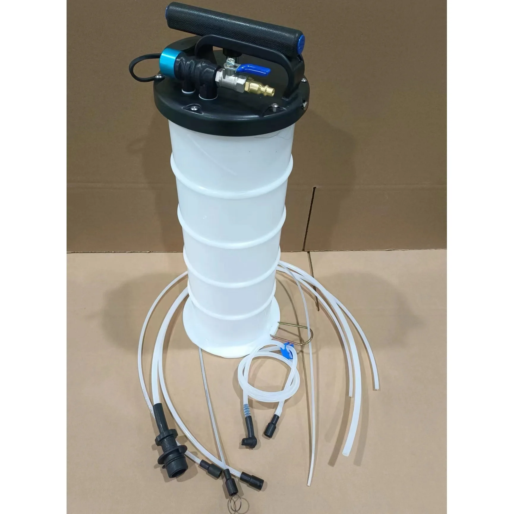 6.5L Pneumatic Manual Fluid Extractor Pump for Automotive Fluid Vacuum Evacuation Oil Change Tool with Dipstick Suction Hose