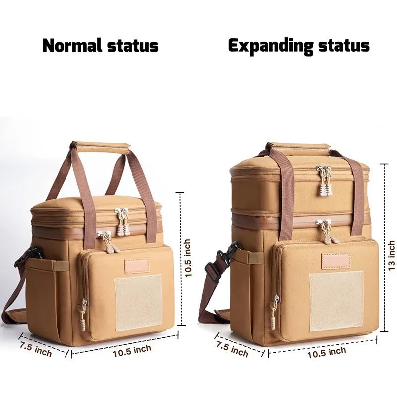 Custom Tactical Insulated Lunch Bag Expandable Insulated Cooler Box Outdoor Camping Picnic Waterproof Leakproof Soft Cooler Bag