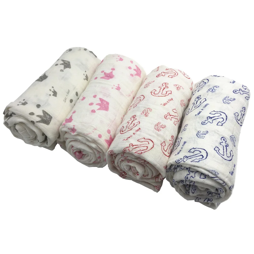 china wholesale 100%cotton soft infant baby blanket muslin wraps swaddle blankets
