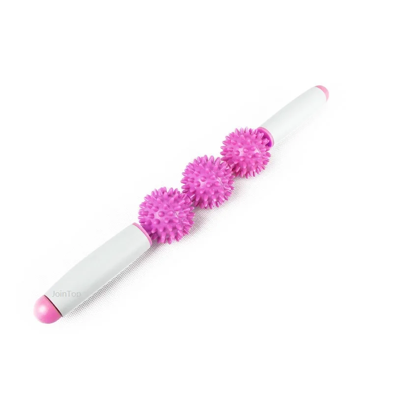 Custom Jade 1pcs Rose Crystal Quartz Roller Slimming Face 4 In 1 Electric Facial Fitness Mad Foot Cork Yoga Massager Roller Ball