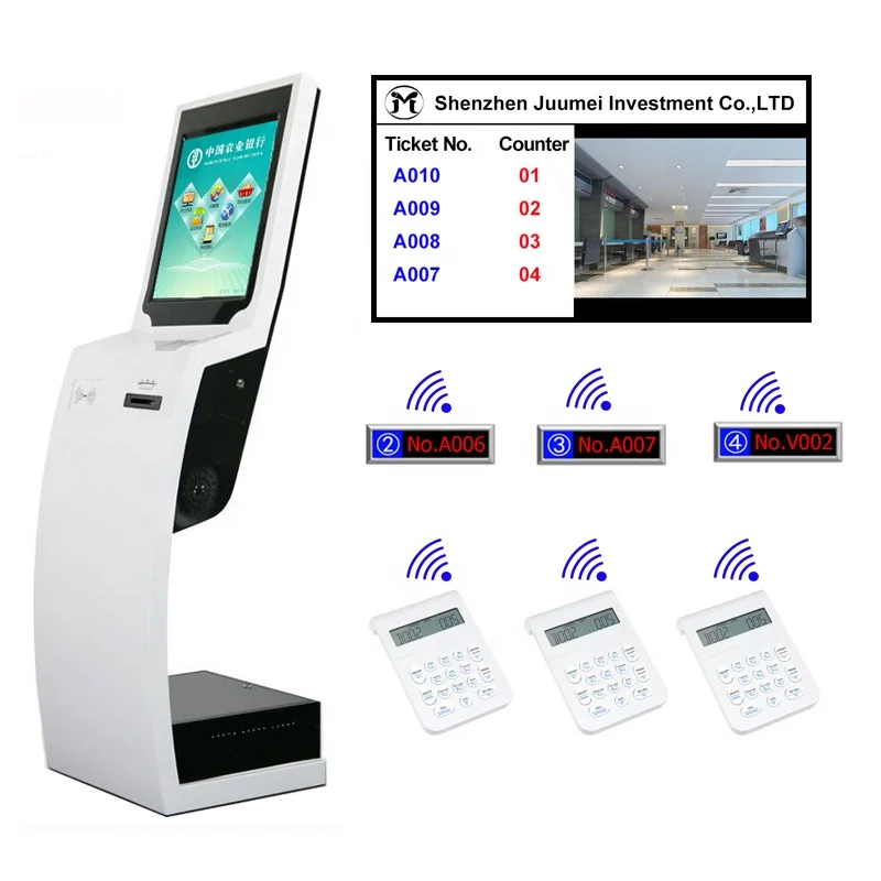 LCD Counter Queue Dispenser Wireless Ticket Number Machine