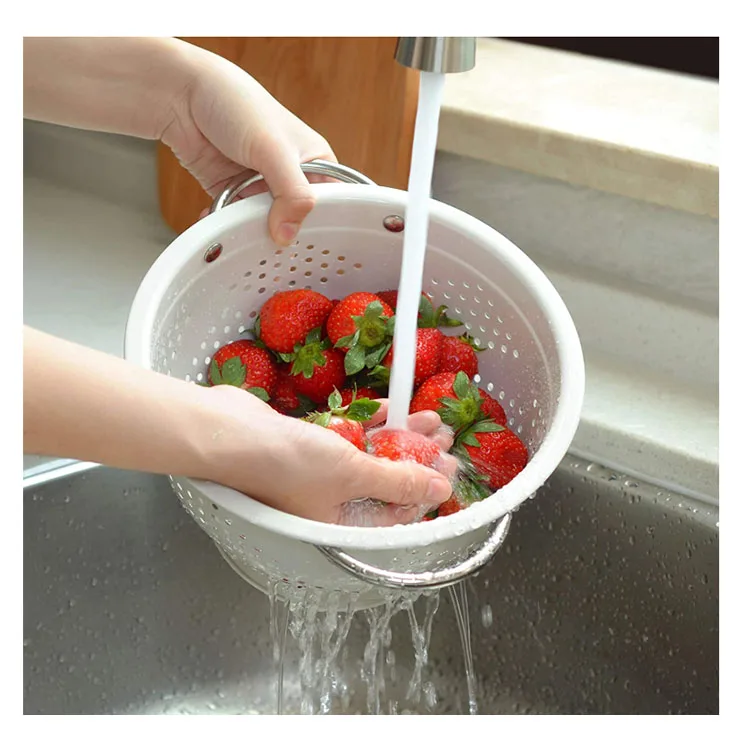 2022 Hot Sale High Quality Fruit Washer Large Colander Rice Washing Bowls Food Prep Bowl