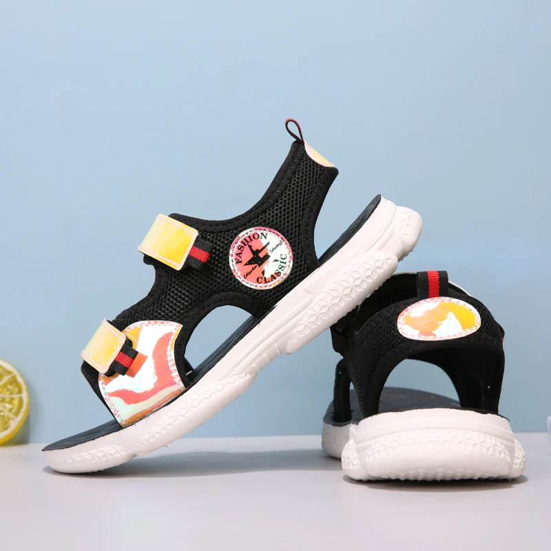 Wholesale kids sandals children casual shoes  boy and girls custom logo new designs PVC open toe sandals for kids