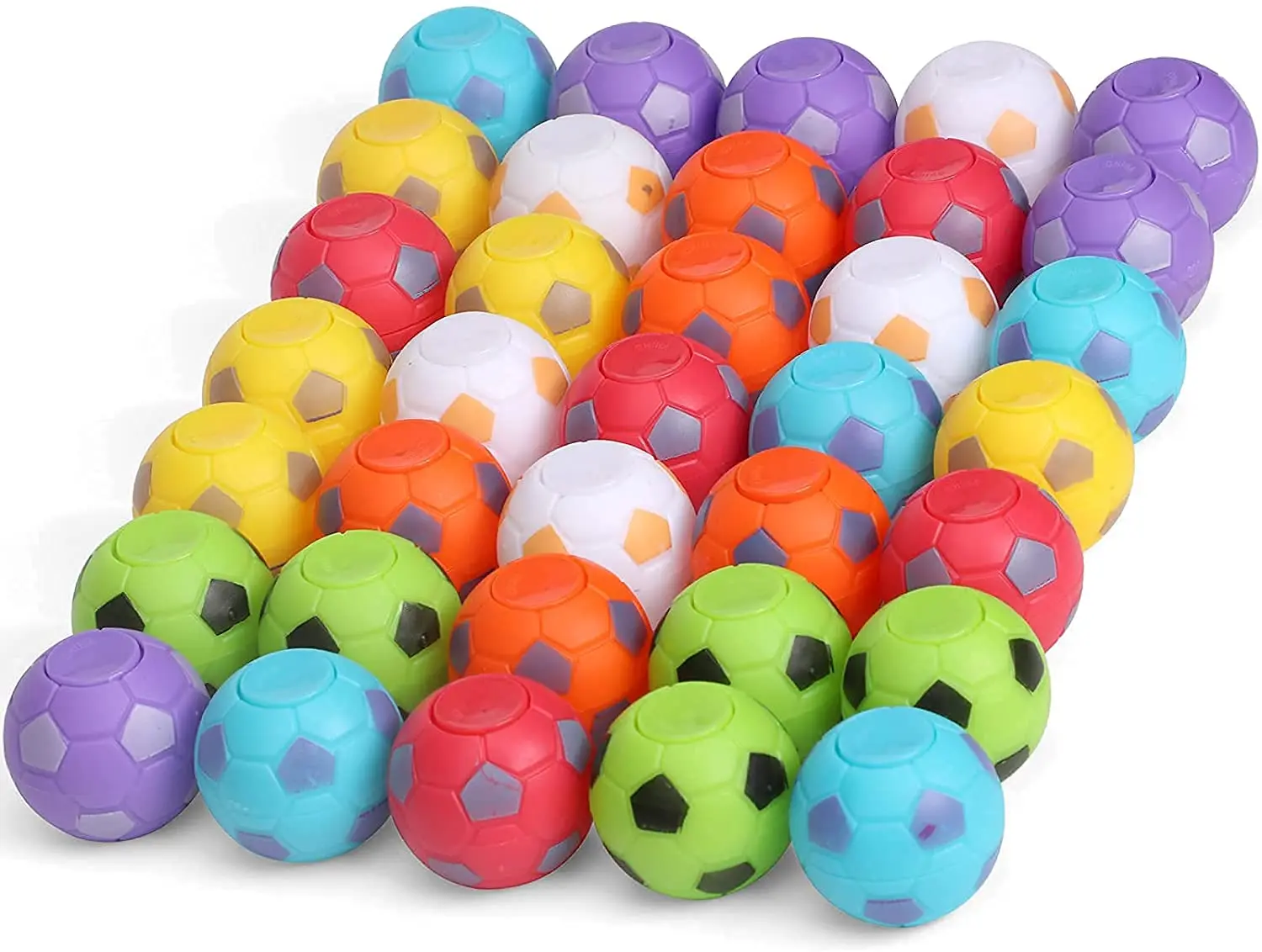 Round Sensory Toy Spinning Finger Football Fingertip 35mm Fidget Gyroscope Rotatable Ball Soccer Hand Pocket Stress Spinner Toy