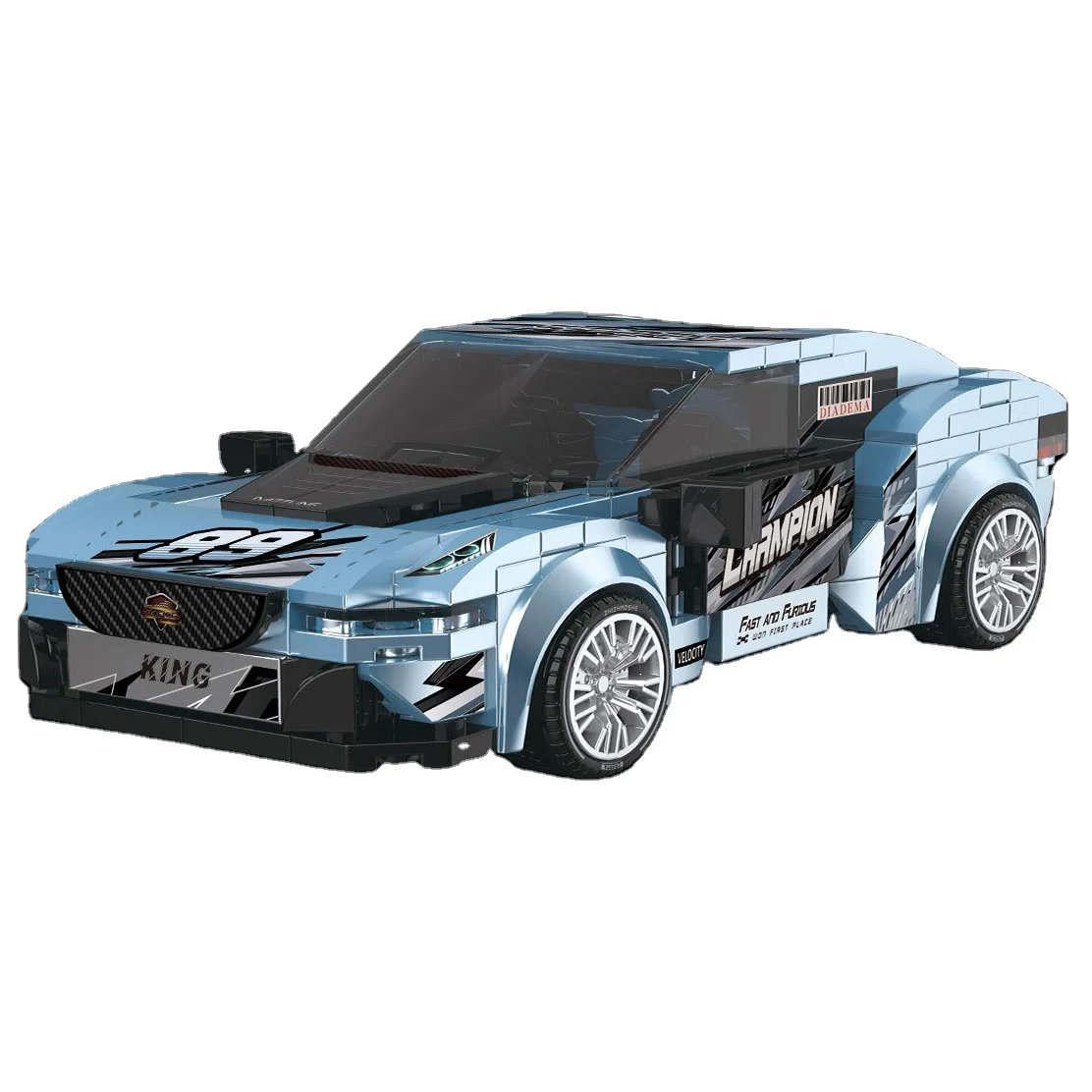 2024 diy assembly pull back sports racing car toy building block bricks sets famous model vehicle for boy