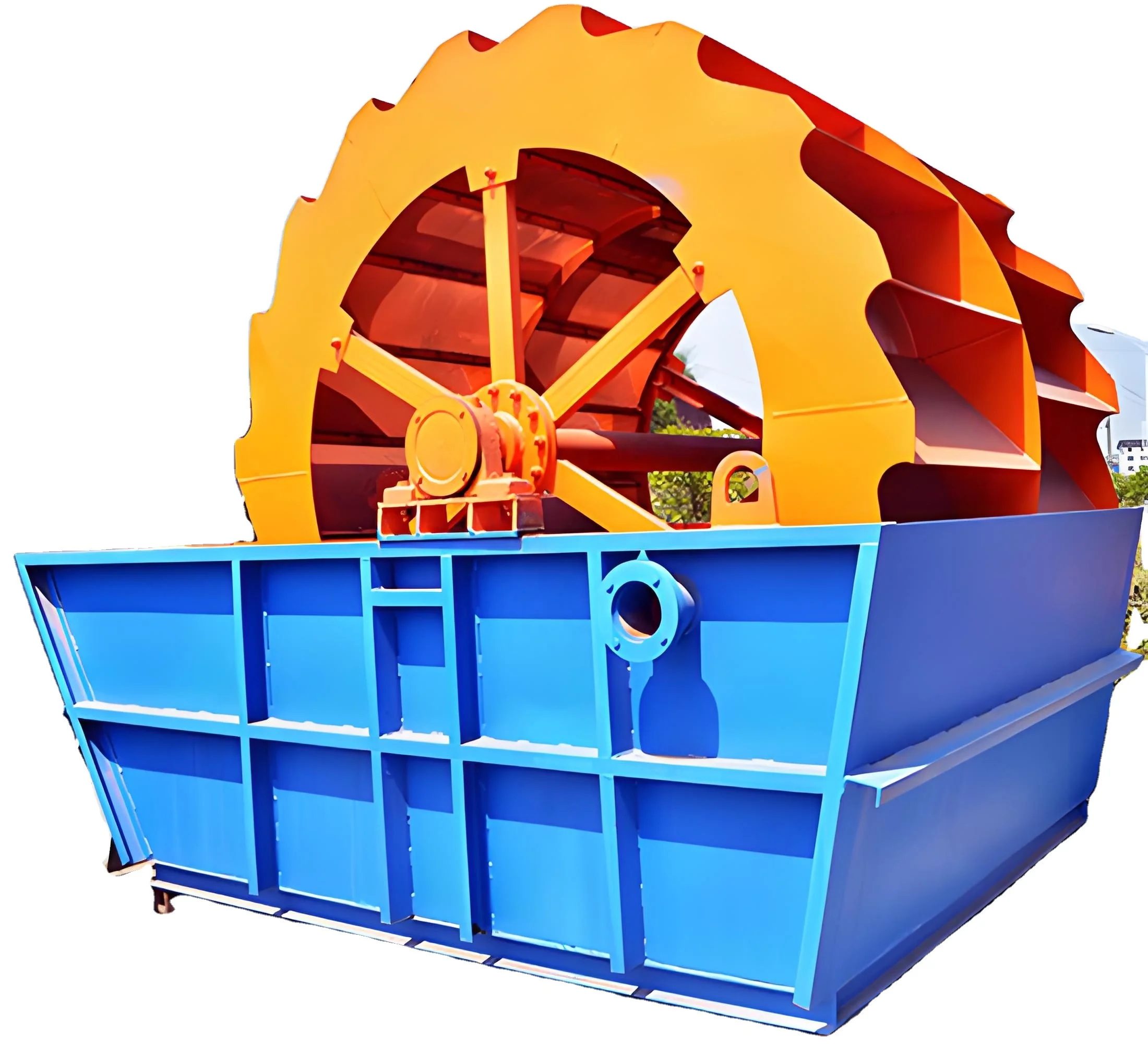 Energy Saving Sand Washer Machine Plant For Sale  30Tph Silica Sand Washer Price  Portable Wheel Bucket Sand Washing Machine