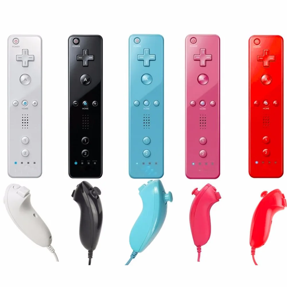 2 in 1 Built Motion Plus Wireless Controller Joypad for Wiis Remote Gamepad Joystick