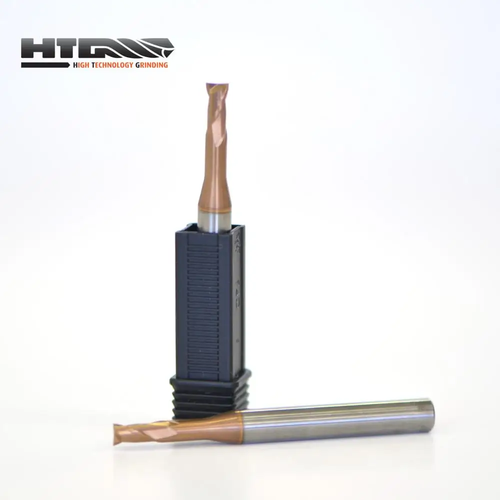 HTG лучшее качество карбида вольфрама 2 каннелюра с микро-торцевая фреза EMT5-0102C-L16-TS10 для нержавеющей стали