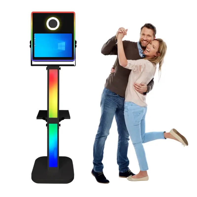 photo booth wedding party Christmas Event have fun 15.6 inch touch screen with mini pc printer dslr camera mirror photo booth
