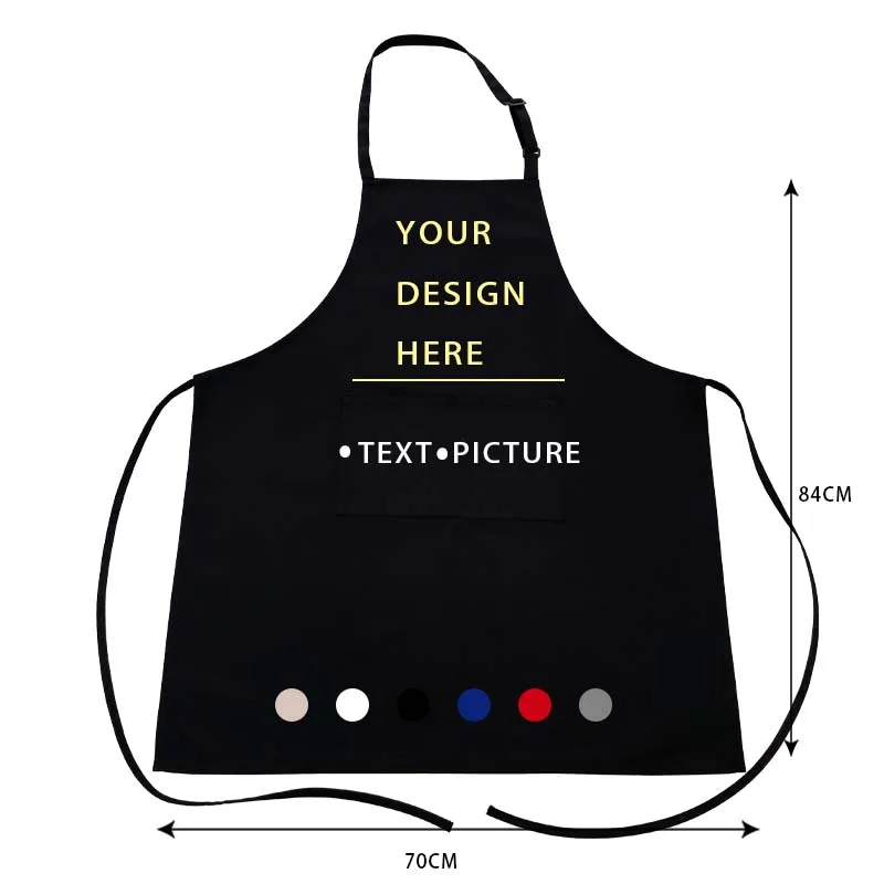 Фабрика Kefei, оптовая продажа, индивидуальный высококачественный Кухонный Фартук из 100% хлопка с индивидуальным логотипом