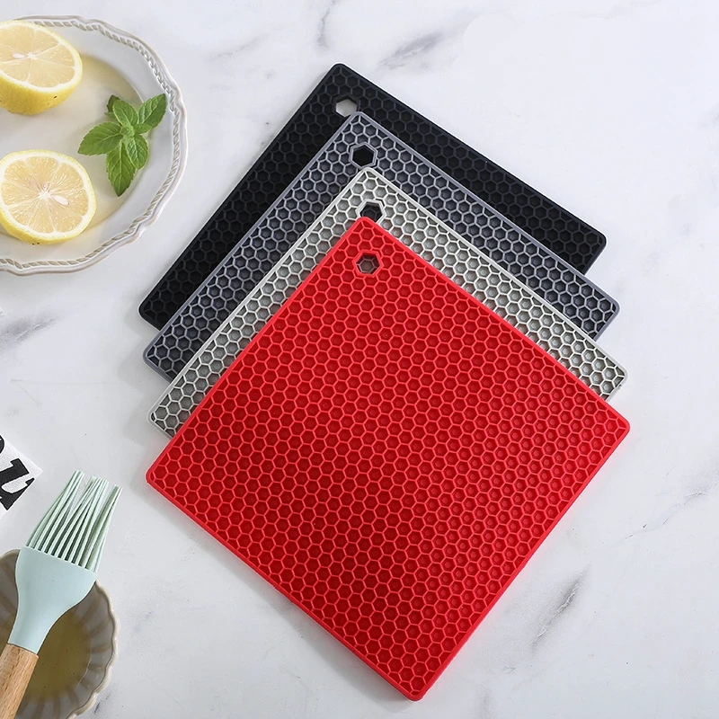 heat resistant silicone trivet heat mats hot kitchen microwave oven plate pot holders drying mat holder for pot