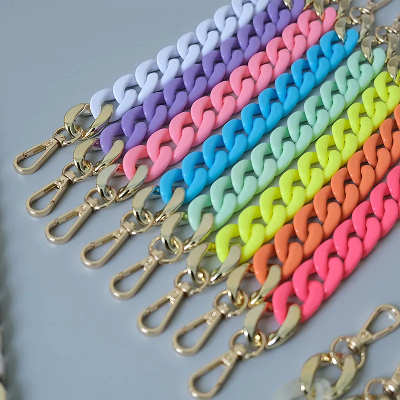 YIMYIK High-quality Resin Bag Handle Multi-color Fish Bone Acrylic Detachable Hand Bag Strap
