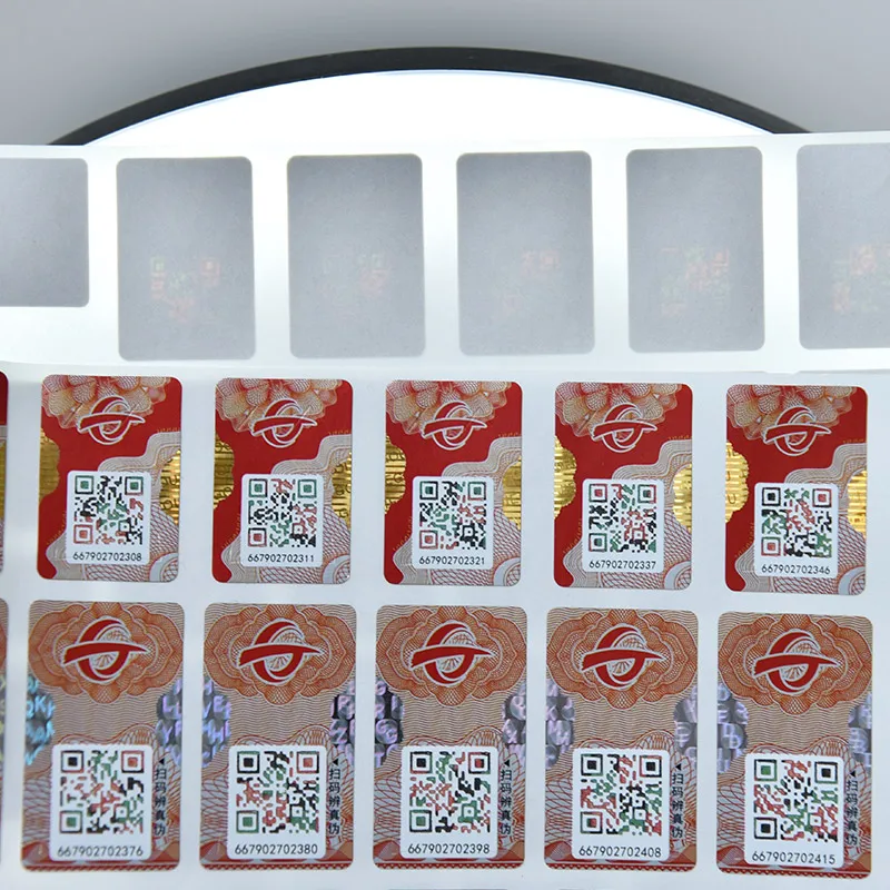 Custom Warranty Tamper-evident Serial Number Verify Authenticity Self-adhesive Labels Security Anti-counterfeit QR Code Stickers