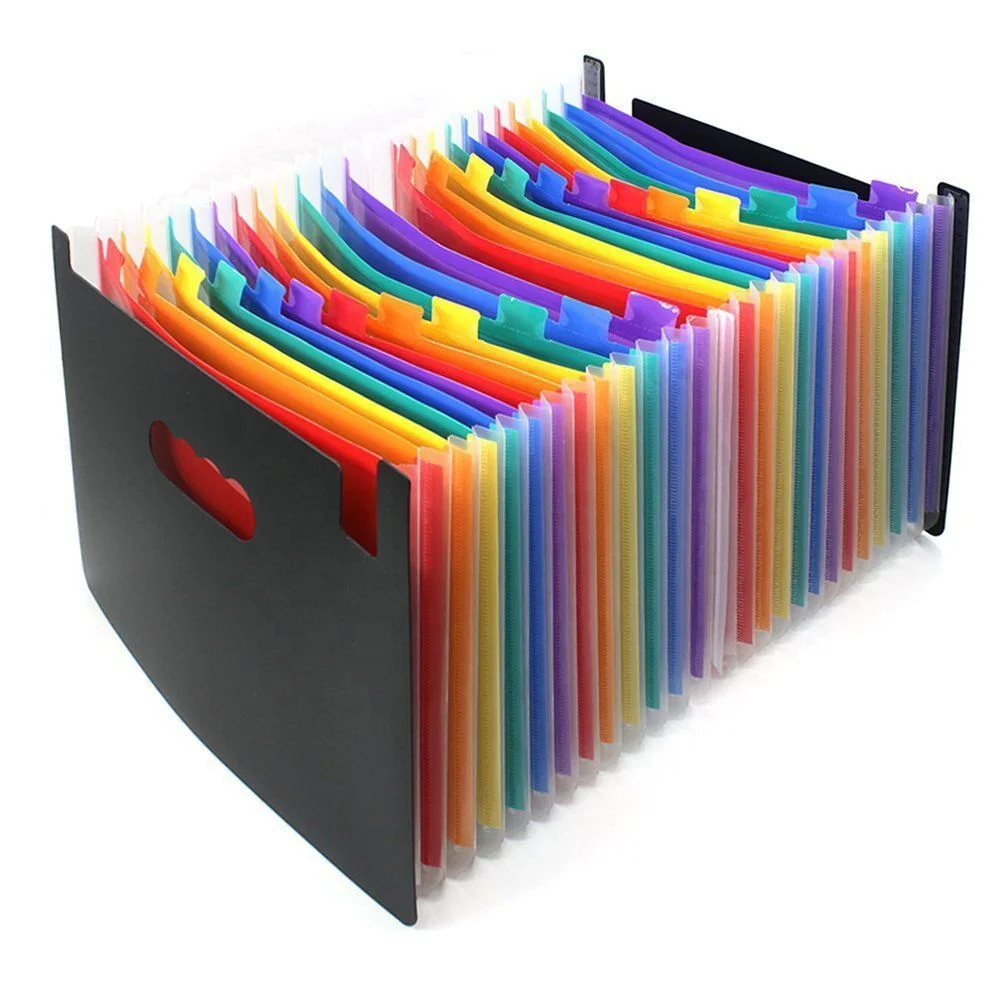 Органайзер для документов Accordion с 24 карманами, расширяющаяся папка для файлов с расширяемой крышкой
