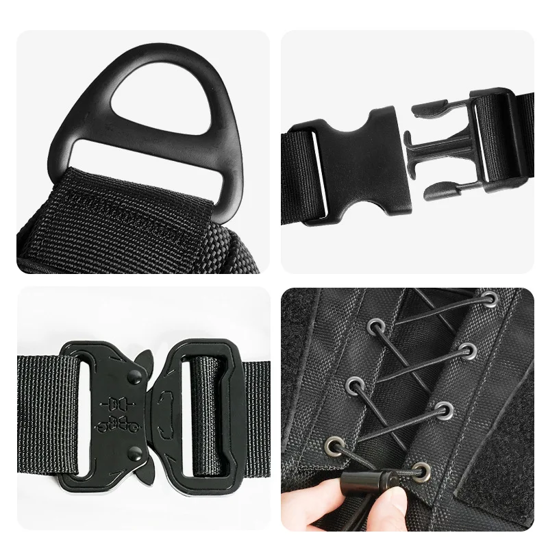 Molle System Outdoor Tactical Harness Vest Safety Reflective Dog Training Harnesses for Large Medium Sized