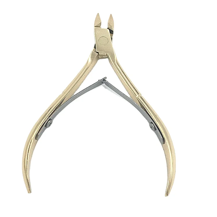 
Premium Golden Stainless Steel Cuticle Trimmer Nipper with Double Spring and Sharp Blades 