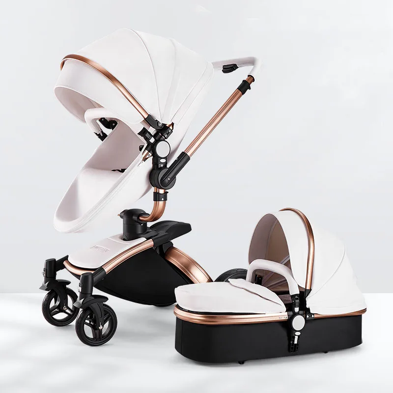 China Factory Wholesales Baby Stroller  4 Wheels Folding Baby Stroller  With Canopy  Luxury Stroller Baby