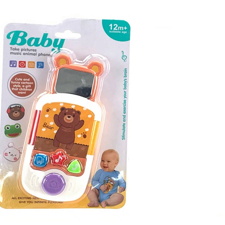 2 color mixed cartoon bear shape Window box AAAbattery*2 not included animal photo lighting music mobile phone toy