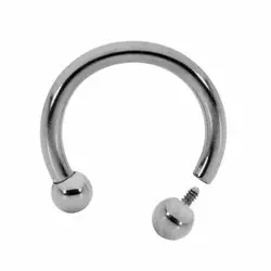 Astm F136 Titanium Internally Threaded Horseshoes Piercing Horseshoes Magnetic Septum Ring Clip Non Piercing
