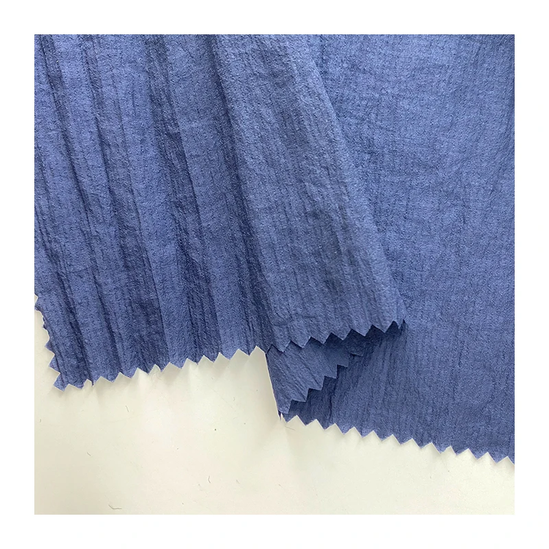 UPF50+ 100% Nylon 20D Crinkle Small Ripstop Nylon Fabric for Sun Protection Clothing