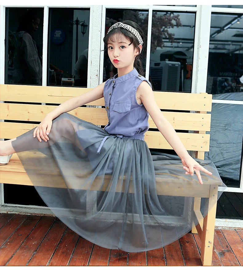 
Girl Skirt T-shirt sets Summer Suit 2021 New Girl Fashion Two-piece Wholesale little kids girls 2 piece sets 