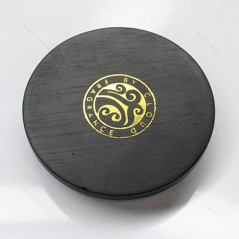 Wooden Bamboo MDF Lid Glass Candle Jar Custom Size Wood Cover Wood Lid with Silicon Ring For Jars and Containers