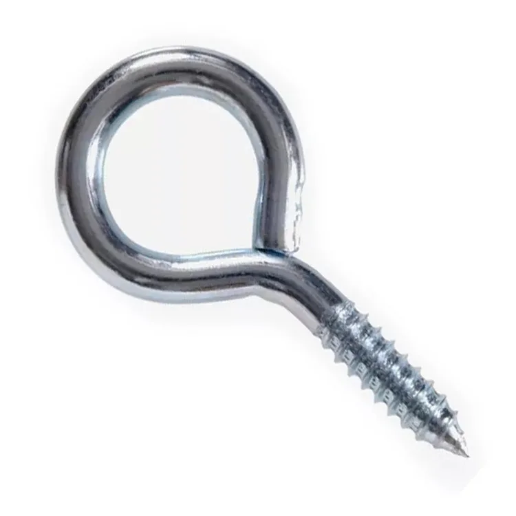 Wooden round head screw eye metal stainless steel screw eye hooks 25mm pins mini 6x13 hooks 4mm 7mm loop self-tapping eye screw