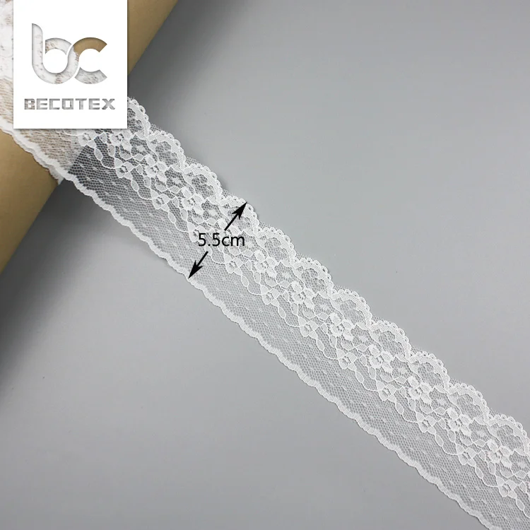 2023 elastic floral narrow lace trimming for Apparel/Lingerie