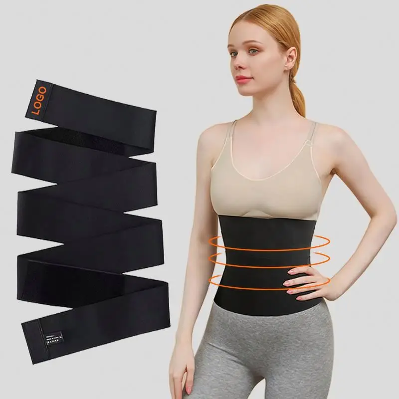 OEM Service Women Elastic Belly Shaper Waist Trainer Bandage  Belly Binding Wrap Slimming Waist Tummy Wrap